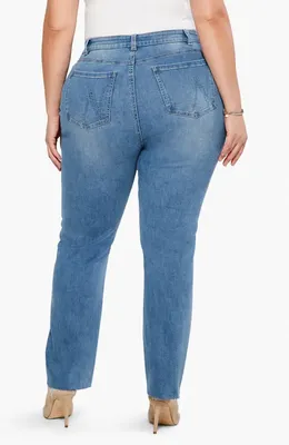 NIC+ZOE NIC+ZOE Ankle Straight Leg Jeans in Horizon — Women Summer blue Pants