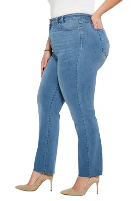 NIC+ZOE NIC+ZOE Ankle Straight Leg Jeans in Horizon — Women Summer blue Pants
