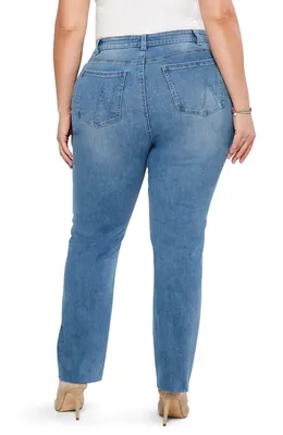 NIC+ZOE NIC+ZOE Ankle Straight Leg Jeans in Horizon — Women Summer blue Pants