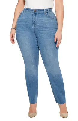 NIC+ZOE NIC+ZOE Ankle Straight Leg Jeans in Horizon — Women Summer blue Pants