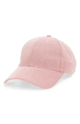 rag & bone rag & bone Harlow Twill Baseball Cap in Pink Denim — Women Spring pink Accessories