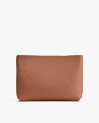 Cuyana Small Zipper Pouch - Caramel / One Size in camel — Autumn camel Bags