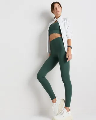 Quince Quince | Women's Power-Up High-Rise Training Legging in Big Sur Green — Women Summer teal Athletic Pants