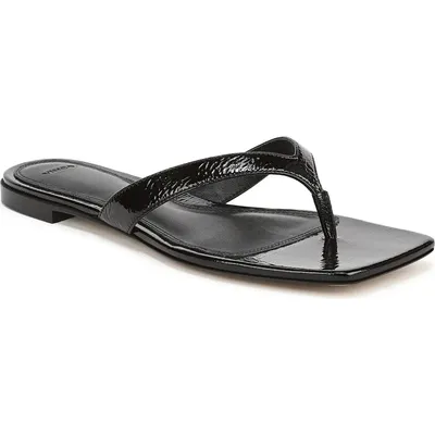 Vince Vince San Juan Flip Flop in Black-Dm — Women Winter black Shoes