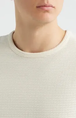 FRAME FRAME Jacquard Stripe T-Shirt in Cream — Men Spring ivory Tops