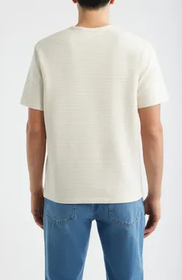 FRAME FRAME Jacquard Stripe T-Shirt in Cream — Men Spring ivory Tops