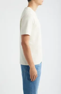 FRAME FRAME Jacquard Stripe T-Shirt in Cream — Men Spring ivory Tops