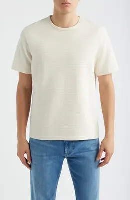 FRAME FRAME Jacquard Stripe T-Shirt in Cream — Men Spring ivory Tops