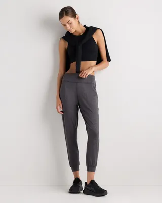 Quince Quince | Women's Ultra-Soft Mid-Rise Jogger in Heather Charcoal — Women Summer grey Athletic Pants