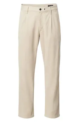 rag & bone rag & bone Evan Trim Fit Pleated Stretch Cotton Chinos in Light Khaki — Men Autumn beige Pants
