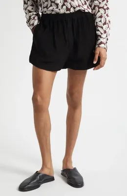 Bode Bode Geneva Cotton Corduroy Shorts in Black — Men Winter black Shorts