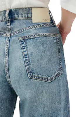 rag & bone rag & bone Featherweight Sofie High Waist Wide Leg Jeans in Theo — Women Summer grey Pants