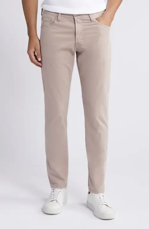 AG AG Tellis Stretch Sateen Modern Slim Pants in Sparrow Brown — Men Autumn tan Pants