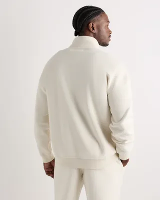 Quince Quince | Men's Everyday Fleece Quarter-Zip Sweatshirt in Linen White — Men Spring white Activewear