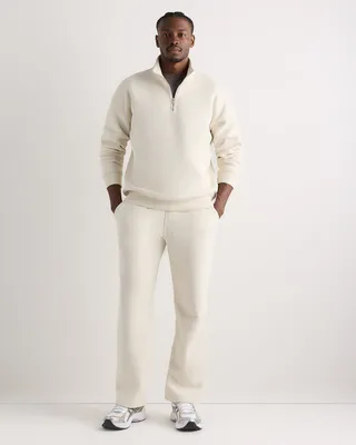 Quince Quince | Men's Everyday Fleece Quarter-Zip Sweatshirt in Linen White — Men Spring white Activewear