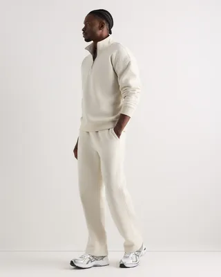 Quince Quince | Men's Everyday Fleece Quarter-Zip Sweatshirt in Linen White — Men Spring white Activewear