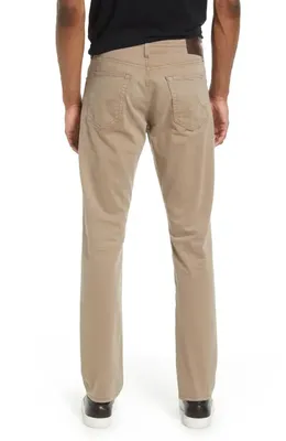 AG AG Everett Stretch Sateen Slim Straight Pants in Stone Barrack — Men Autumn tan Pants