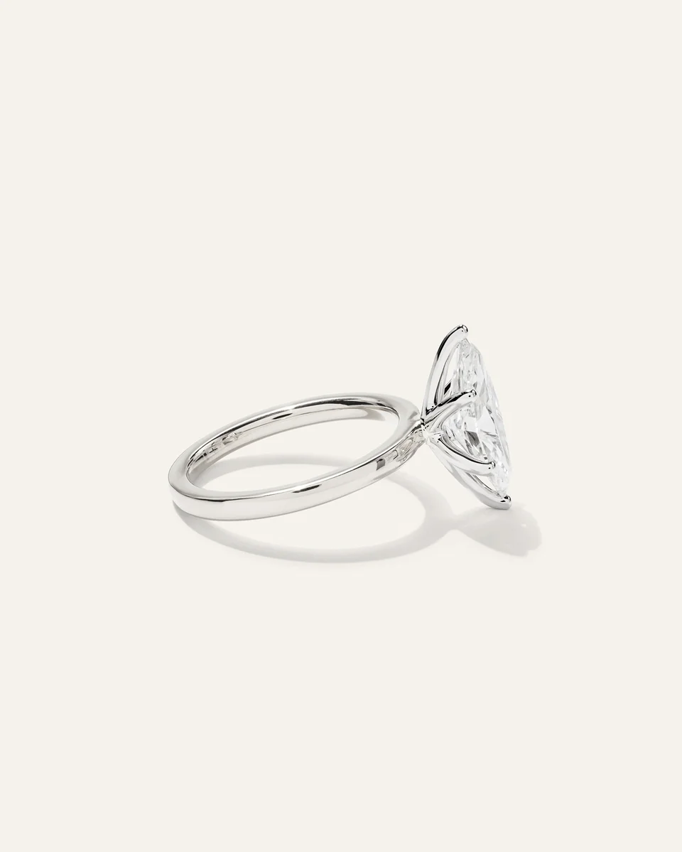 Quince Quince | Women's Lab Grown Diamond Marquise Comfort Fit Engagement Ring 2.5ct in White Gold — Women Summer yellow Accessories