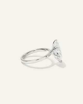 Quince Quince | Women's Lab Grown Diamond Marquise Comfort Fit Engagement Ring 2.5ct in White Gold — Women Summer yellow Accessories