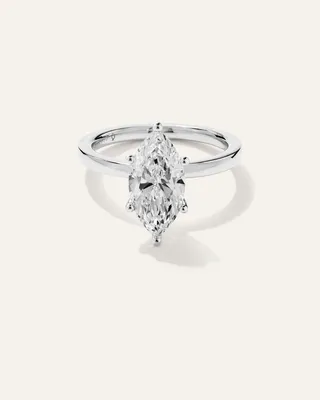 Quince Quince | Women's Lab Grown Diamond Marquise Comfort Fit Engagement Ring 2.5ct in White Gold — Women Summer yellow Accessories