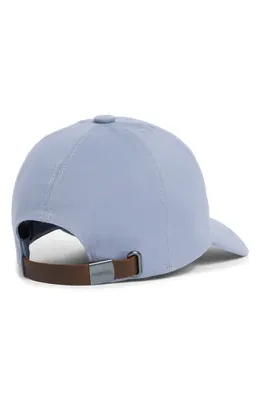 Vince Vince Lux Adjustable 6-Panel Cotton Gabardine Baseball Cap in Blue — Men Summer silver Accessories