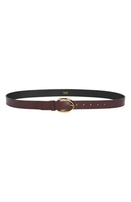 Vince Vince Leather Belt in Fig — Men Autumn chocolate Belts