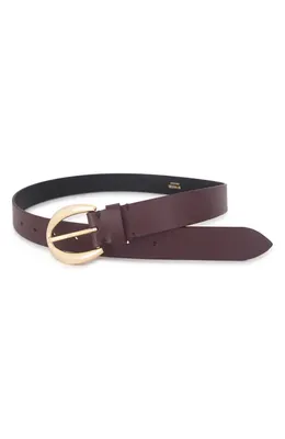 Vince Vince Leather Belt in Fig — Men Autumn chocolate Belts