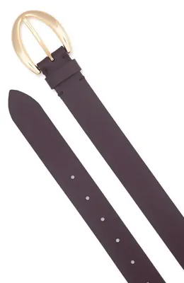 Vince Vince Leather Belt in Fig — Men Autumn chocolate Belts