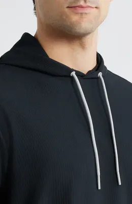 johnnie-O johnnie-O Hoppin Rib Hoodie in Black — Men Winter black Tops