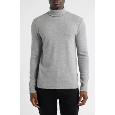 AG AG Canon Turtleneck Cotton Blend Sweater in Heather Grey — Men Summer grey Tops