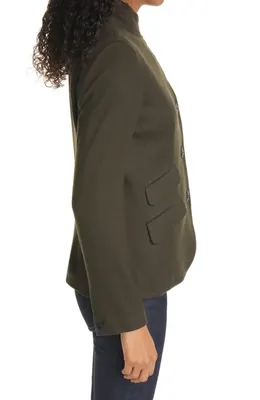 rag & bone rag & bone Slade Wool Blazer in Armygrn — Women Autumn teal Outerwear