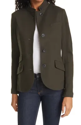 rag & bone rag & bone Slade Wool Blazer in Armygrn — Women Autumn teal Outerwear