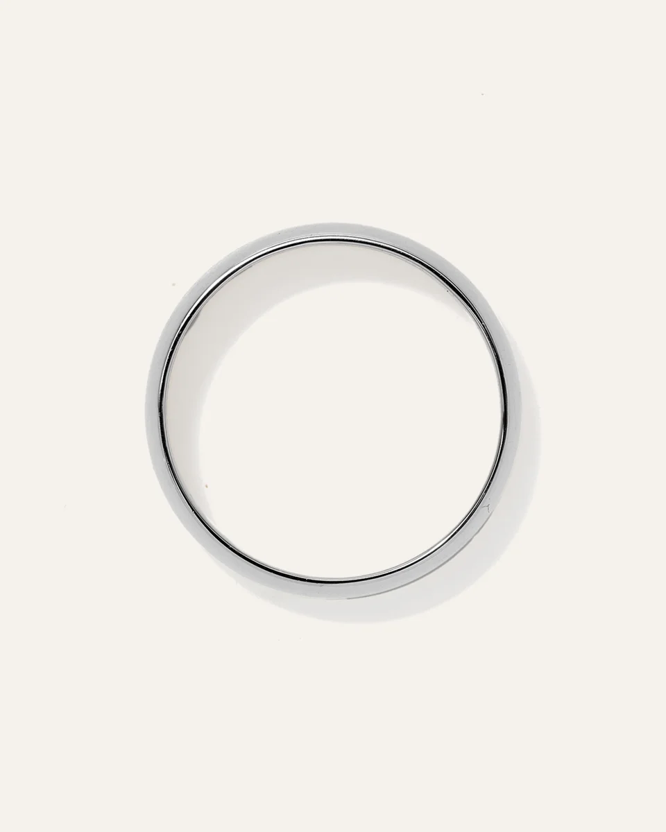 Quince Quince | Low Dome Band Rings in Platinum — Unisex Summer white Jewelry