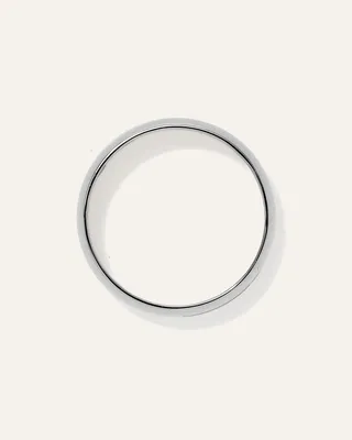 Quince Quince | Low Dome Band Rings in Platinum — Unisex Summer white Jewelry
