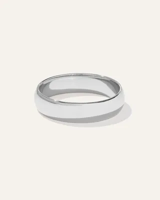 Quince Quince | Low Dome Band Rings in Platinum — Unisex Summer white Jewelry
