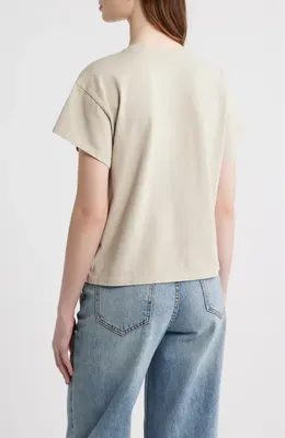 rag & bone rag & bone Kelly Washed Boxy Cotton T-Shirt in Soft Beige — Women Autumn ivory T-Shirts & Tees