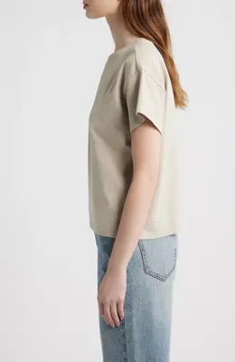 rag & bone rag & bone Kelly Washed Boxy Cotton T-Shirt in Soft Beige — Women Autumn ivory T-Shirts & Tees