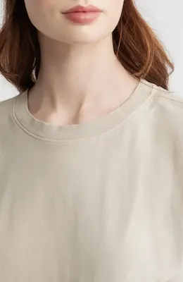 rag & bone rag & bone Kelly Washed Boxy Cotton T-Shirt in Soft Beige — Women Autumn ivory T-Shirts & Tees