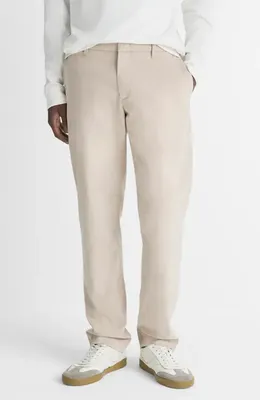 Vince Vince Dylan Peached Stretch Cotton Chinos in Cahuenga Khaki — Men Autumn camel Pants