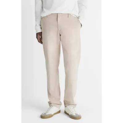 Vince Vince Dylan Peached Stretch Cotton Chinos in Cahuenga Khaki — Men Autumn camel Pants