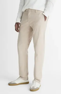 Vince Vince Dylan Peached Stretch Cotton Chinos in Cahuenga Khaki — Men Autumn camel Pants