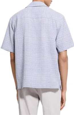Theory Theory Mini Tex Camp Shirt in Bering Multi — Men Summer silver Tops