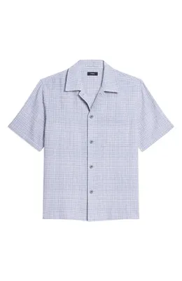 Theory Theory Mini Tex Camp Shirt in Bering Multi — Men Summer silver Tops
