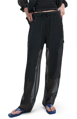 rag & bone rag & bone Atlas Organza Utility Pants in Black — Women Winter black Pants