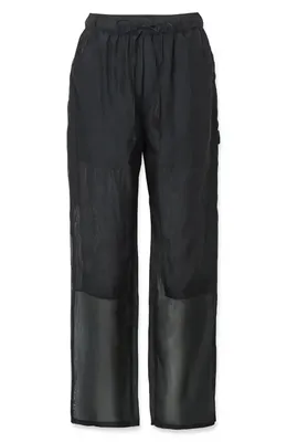 rag & bone rag & bone Atlas Organza Utility Pants in Black — Women Winter black Pants