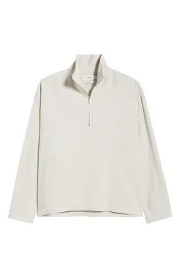 FRAME FRAME Half Zip Wool Overshirt in Light Taupe — Men Autumn beige Tops