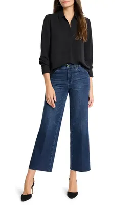 NIC+ZOE NIC+ZOE Easy Pullover Shirt in Black Onyx — Women Winter black Tops