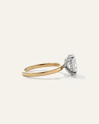 Quince Quince Women's Lab Grown Diamond Oval Petite Hidden Halo Engagement Ring 2ct in Yellow Gold — Women Spring white Accessories
