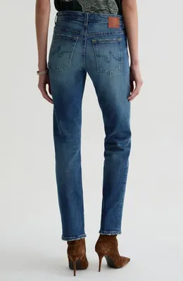 AG AG Sandra Low Rise Slim Straight Leg Jeans in 10 Years Illiad — Women Summer blue Pants