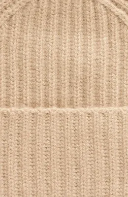Vince Vince Boiled Cashmere Chunky Rib Beanie in 231Cam — Women Autumn beige Accessories